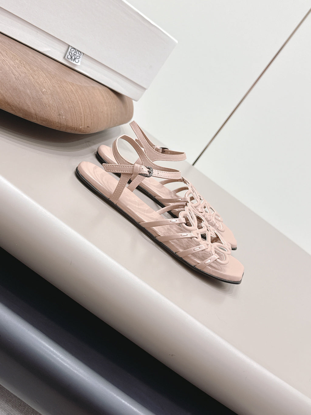 Loewe 26 Sandal Pink in Sheepskin 738808