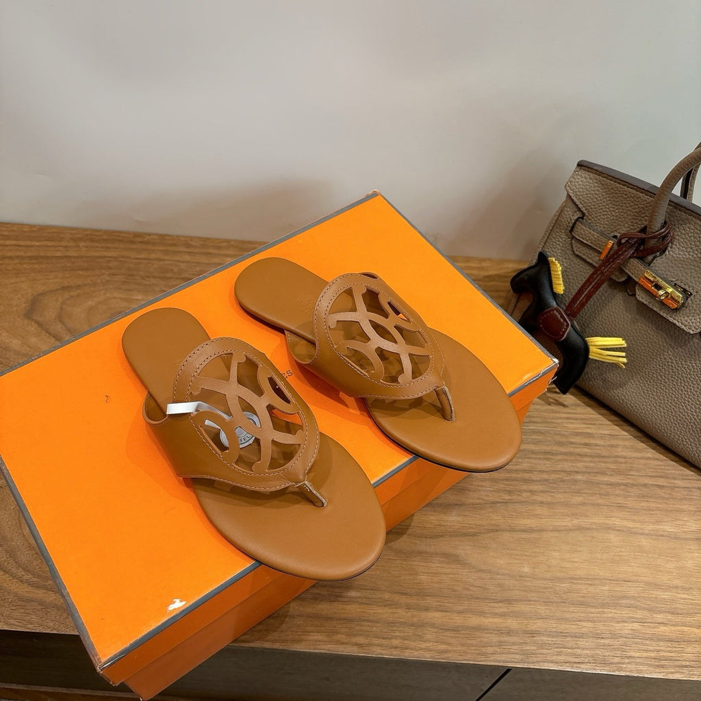 HM Mage Sandal Brown in Calfskin 744043