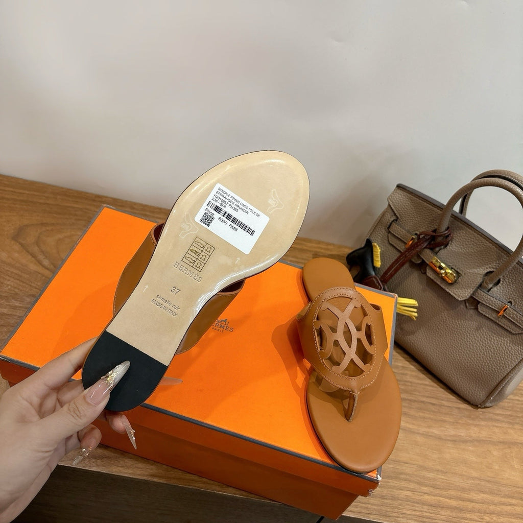 HM Mage Sandal Brown in Calfskin 744043