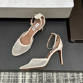 Alai Mesh Pumps 10.5cm Beige Mesh & Patent Leather