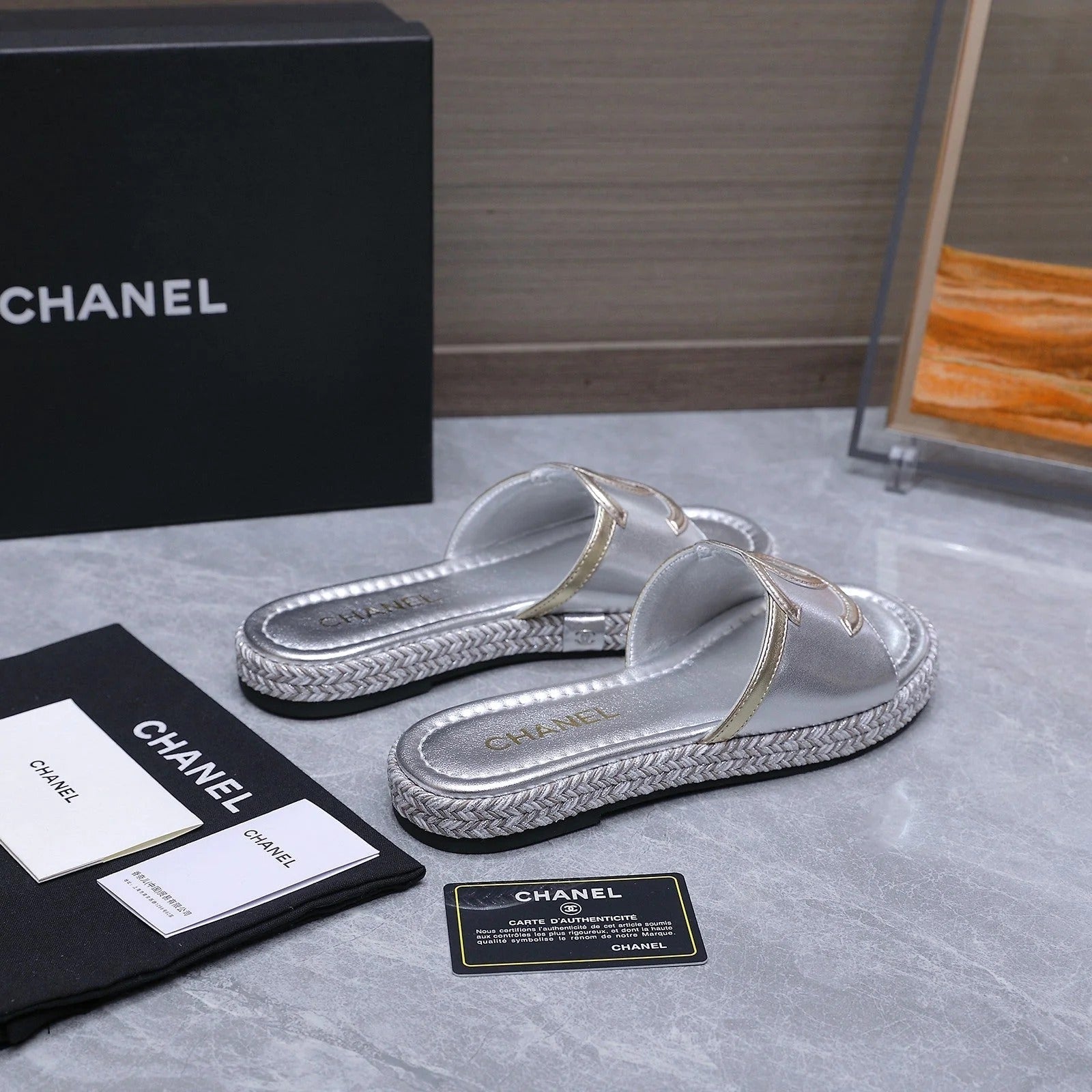 CC 2026 Slippers Silver Sheepskin 758398