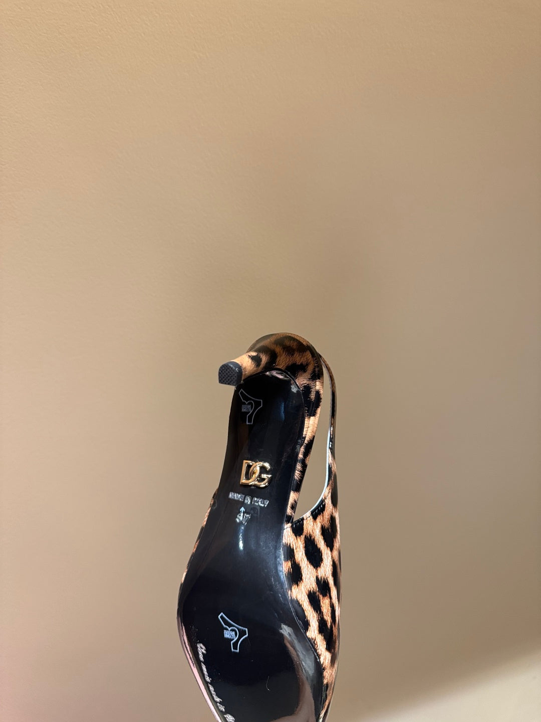 DC Slingback Pumps 65mm Leopard-Print Genuine And Sheepskin 379286