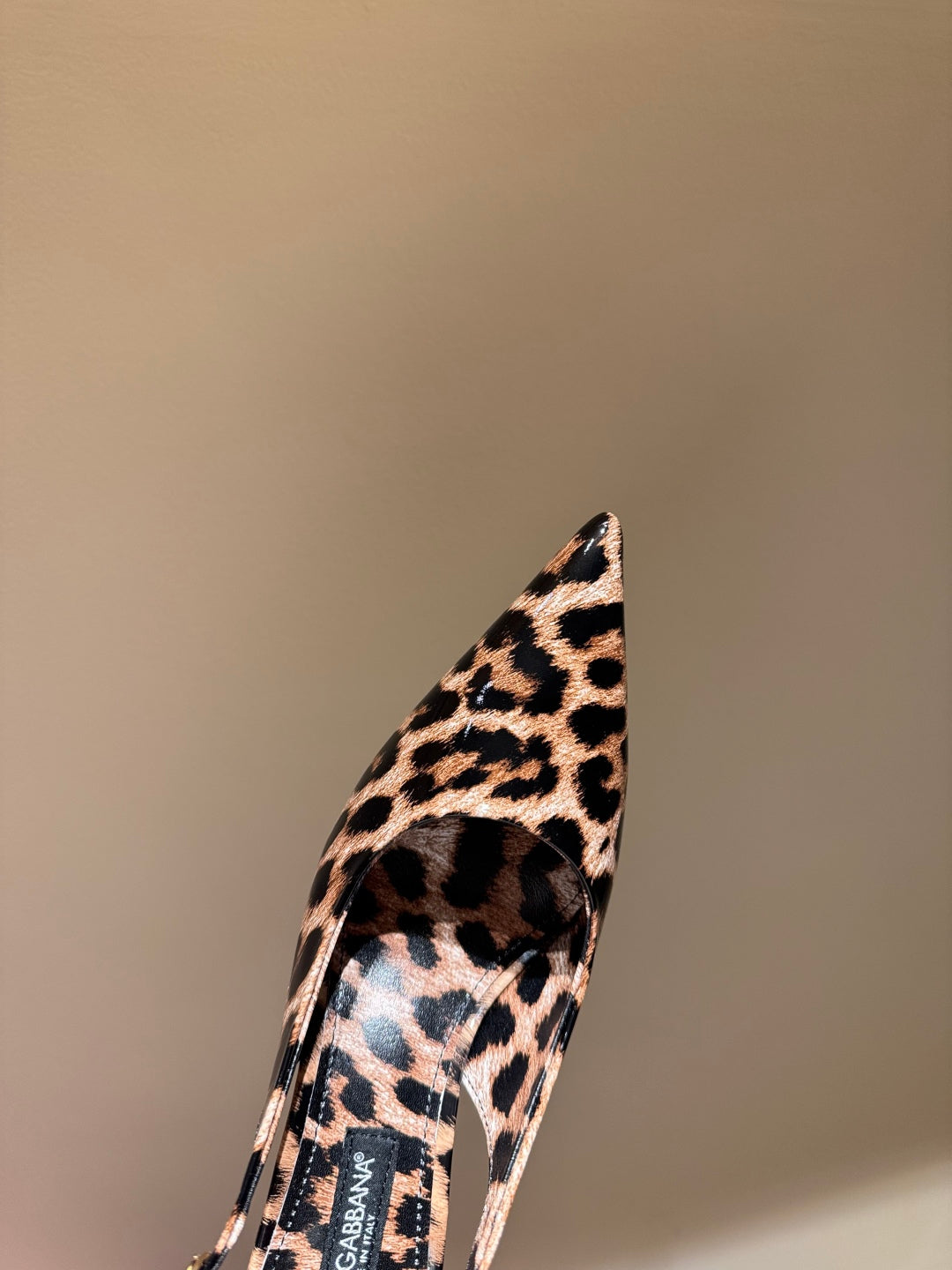 DC Slingback Pumps 65mm Leopard-Print Genuine And Sheepskin 379286