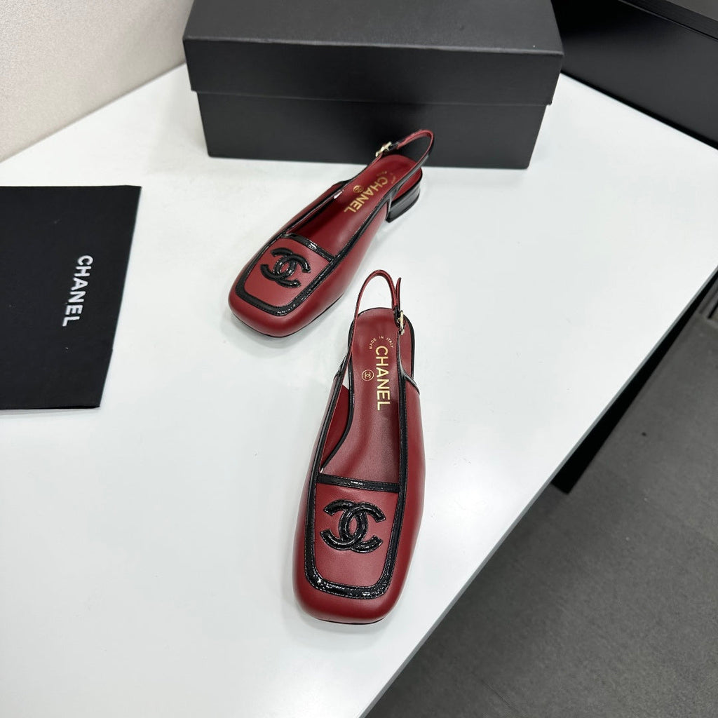 CC 2026 Square Toe Slingback 20mm Lambskin 925593