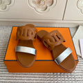 HM Lagune Sandal Tan Sliver Leather 776554