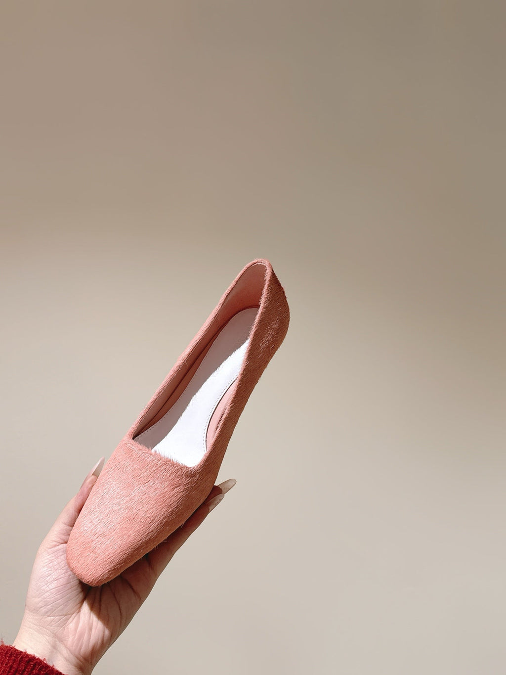 BV Kitten Heels Pumps 45mm Pink Horsehair 448415
