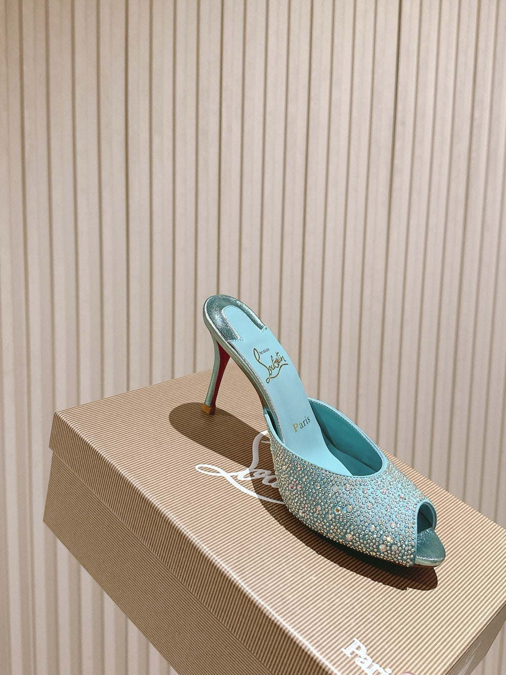 CL 25 Mules Blue Imported Original Special 346331
