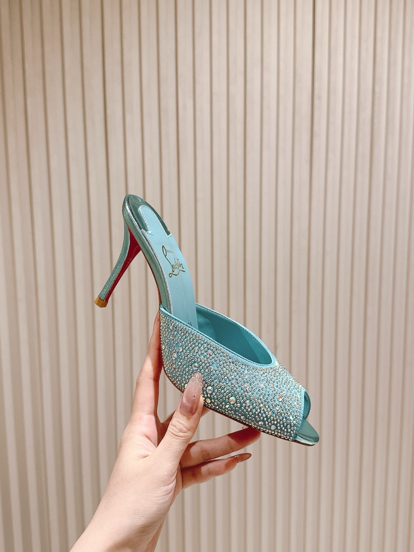 CL 25 Mules Blue Imported Original Special 346331