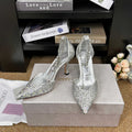 Jimmy 26 Stevie Pump 9cm Sliver Crystal Leather 681910
