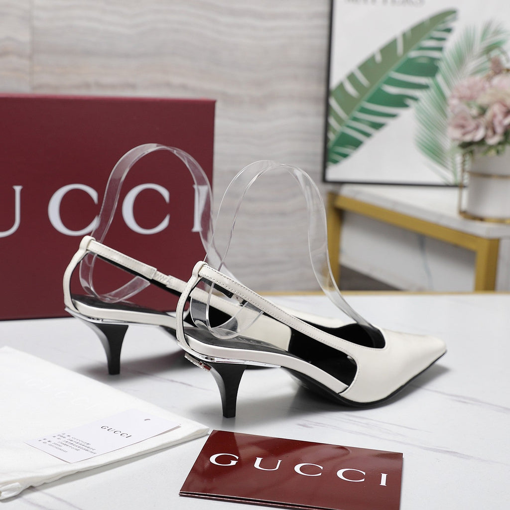 GG Cruise 2026 Slingback 55mm White Sheepskin 601089