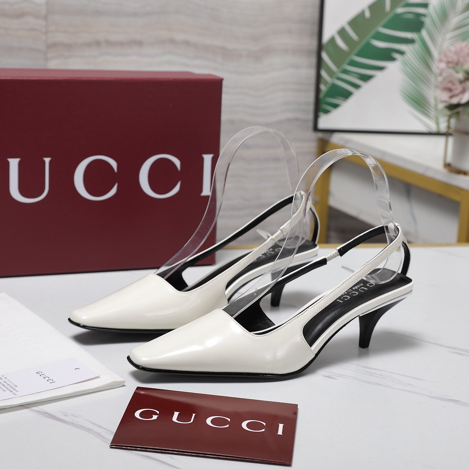 GG Cruise 2026 Slingback 55mm White Sheepskin 601089