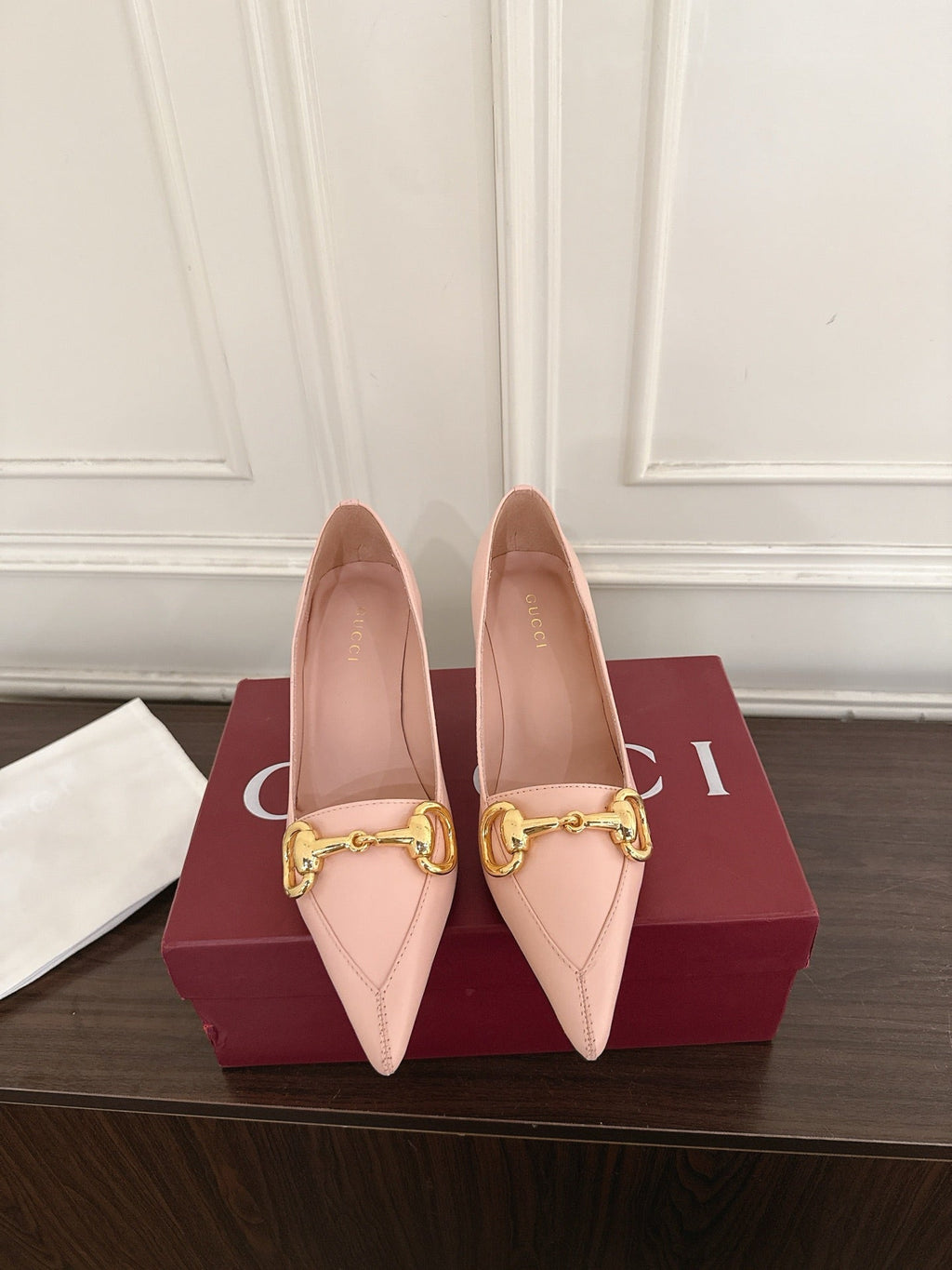 GG Boulevard Pumps 7.5cm Light Pink Leather 888851