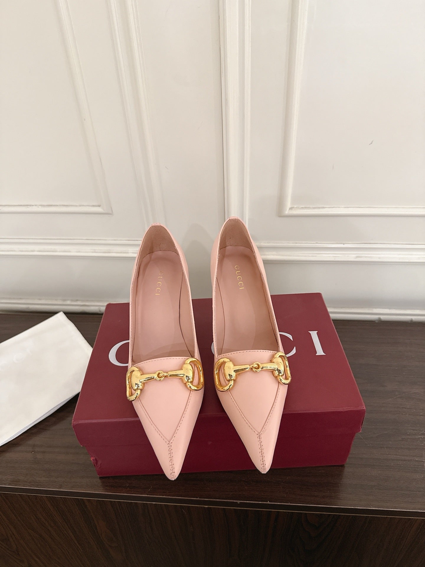 GG Boulevard Pumps 7.5cm Light Pink Leather 888851