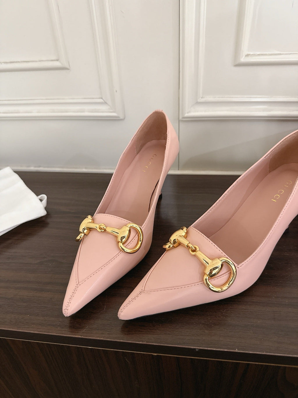 GG Boulevard Pumps 7.5cm Light Pink Leather 888851