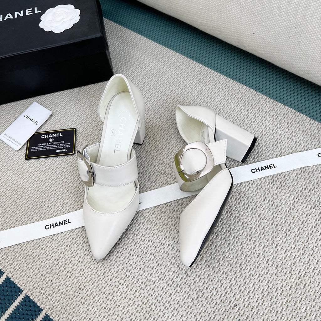 CC 26s Slingback 7.5cm White Sheepskin 867770