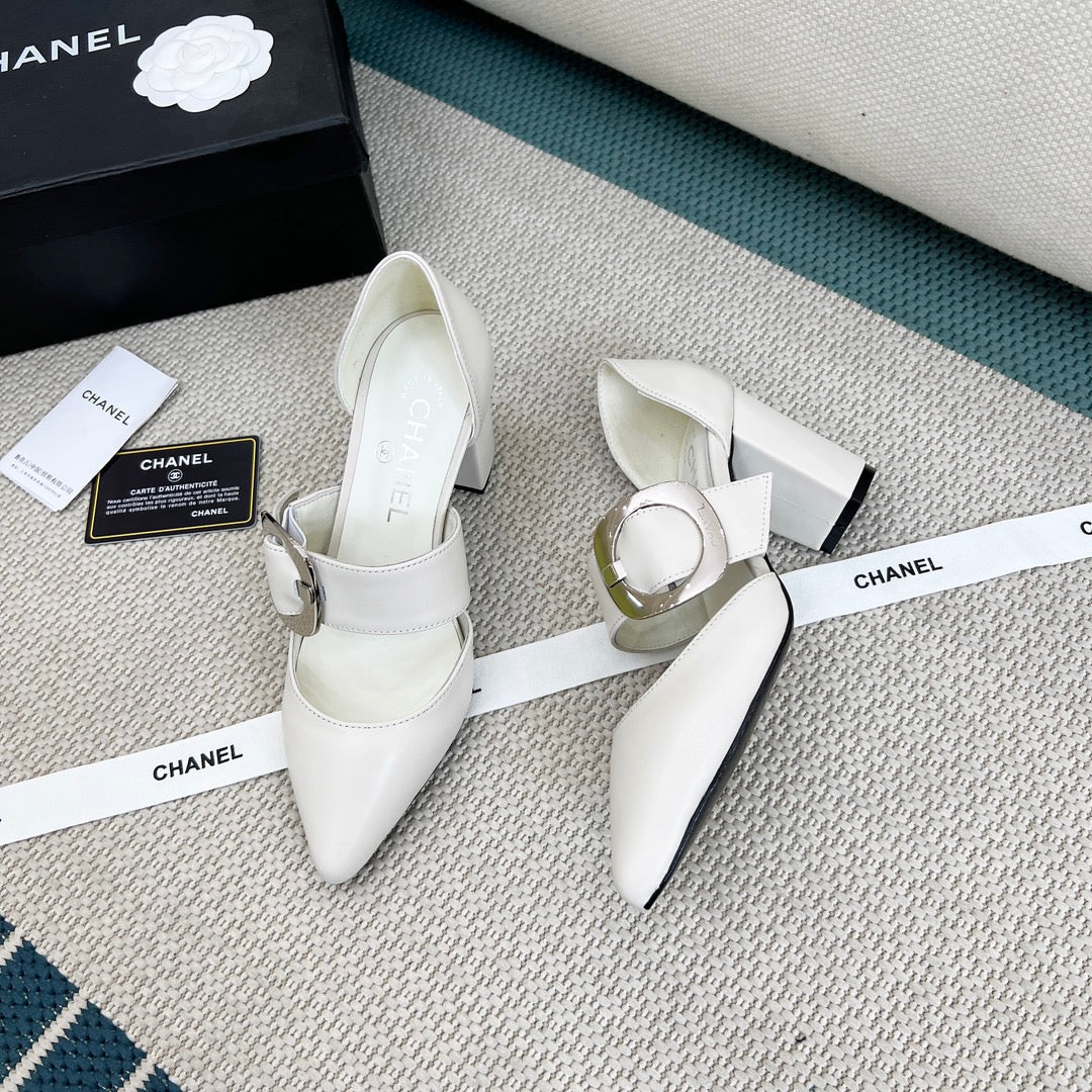 CC 26s Slingback 7.5cm White Sheepskin 867770