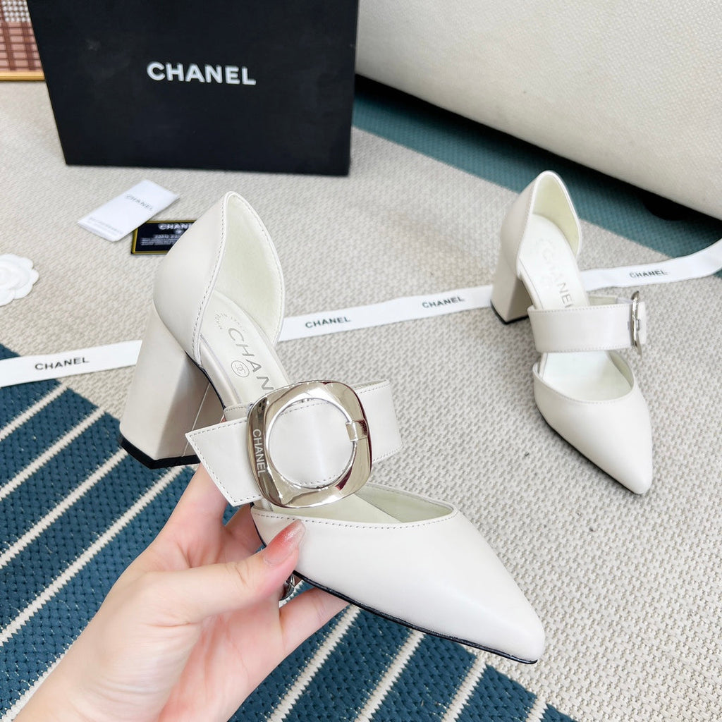 CC 26s Slingback 7.5cm White Sheepskin 867770