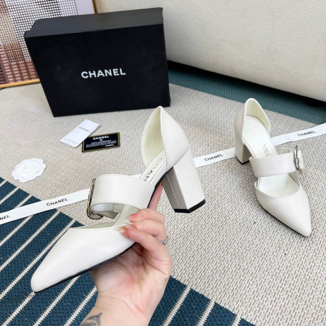 CC 26s Slingback 7.5cm White Sheepskin 867770