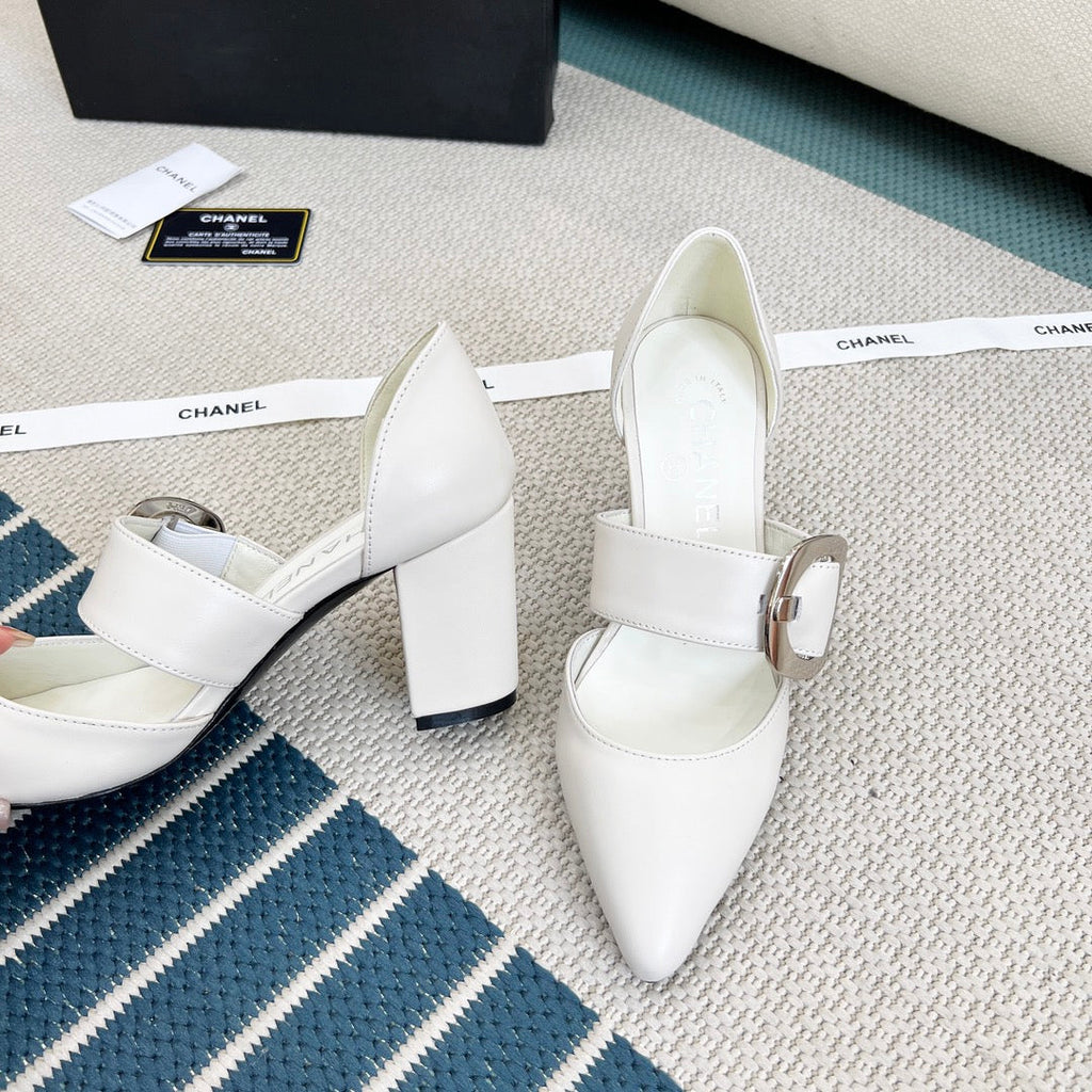 CC 26s Slingback 7.5cm White Sheepskin 867770
