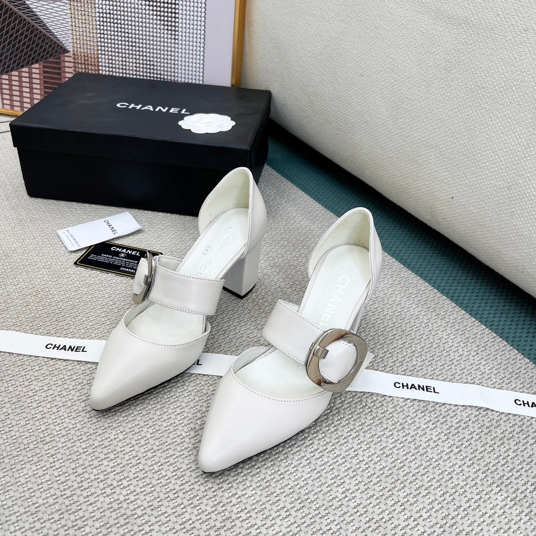 CC 26s Slingback 7.5cm White Sheepskin 867770