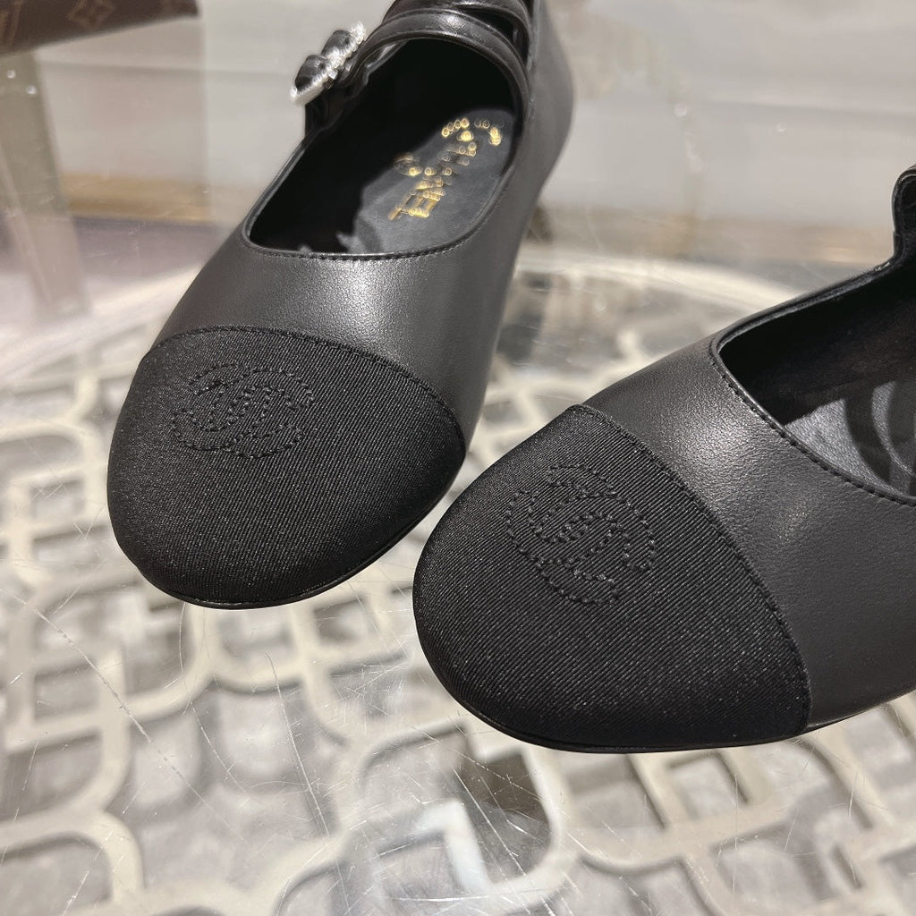 mary janes double buckle black calfskin grosgrain