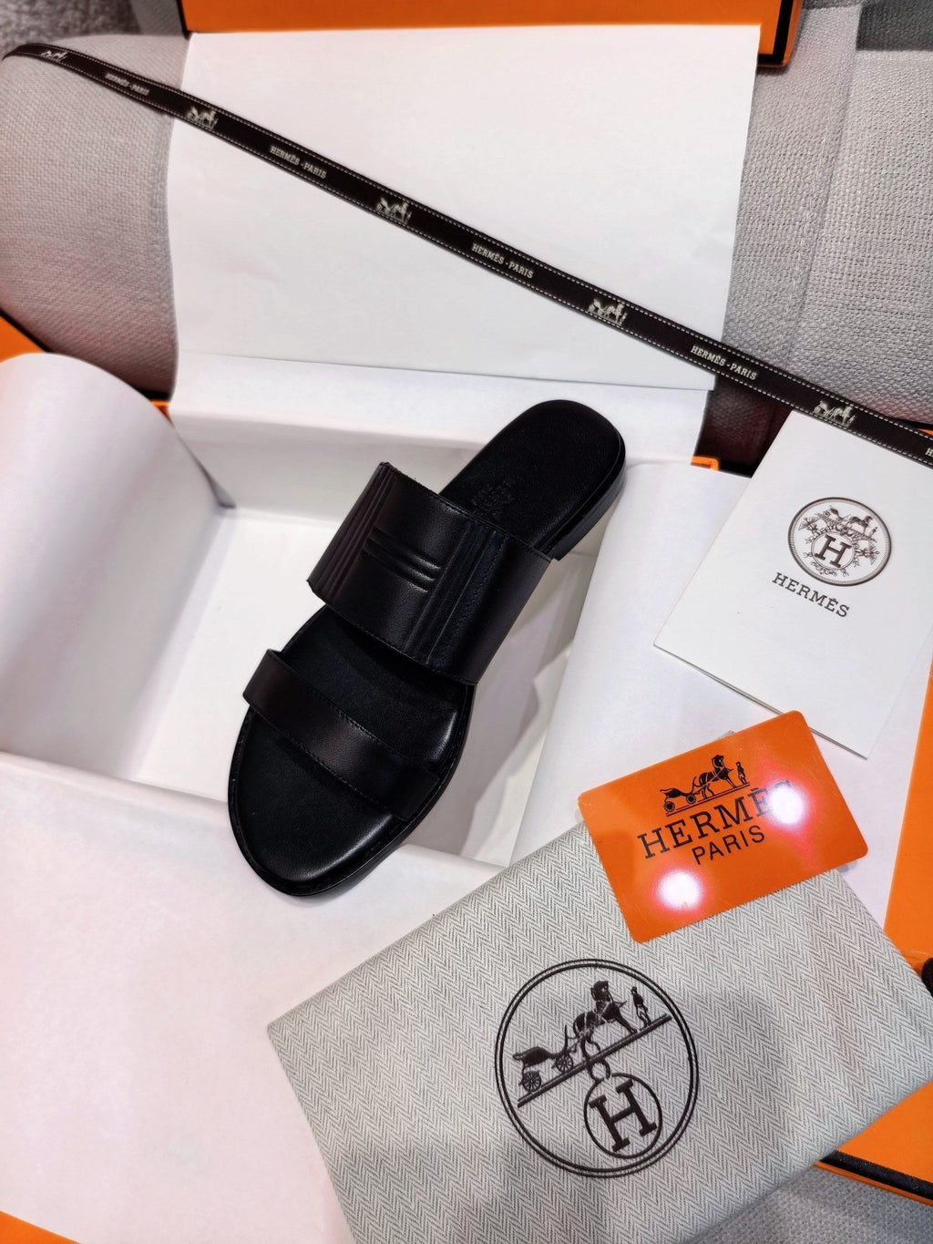 HM Mona Sandals Black Leather 799037