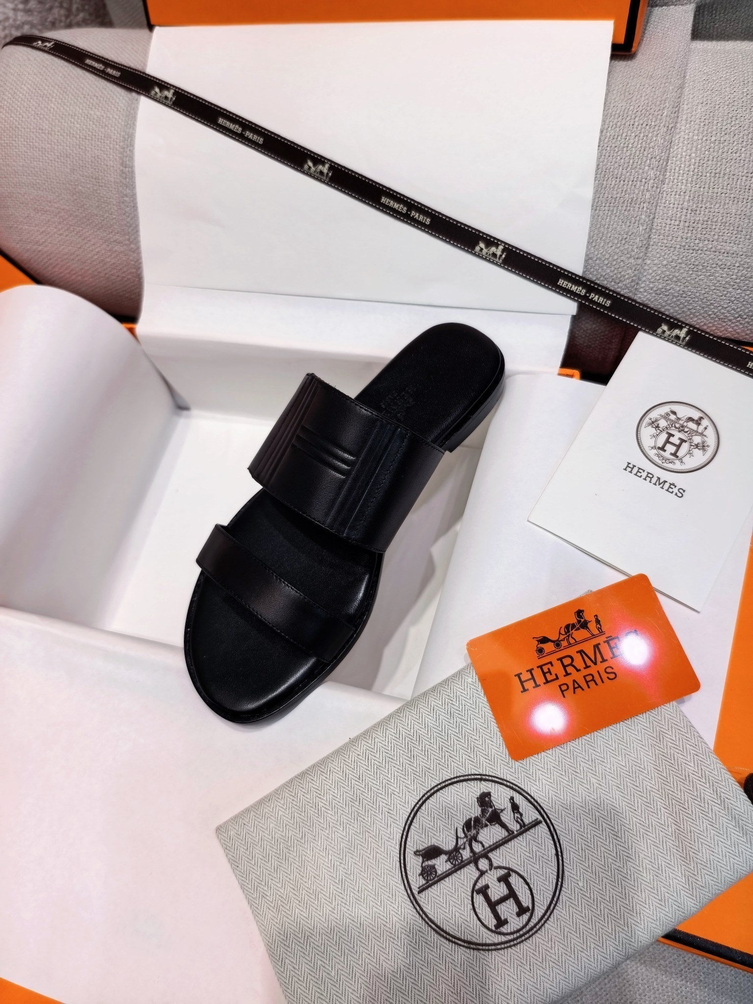 HM Mona Sandals Black Leather 799037