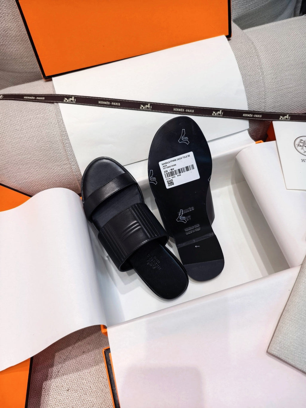 HM Mona Sandals Black Leather 799037