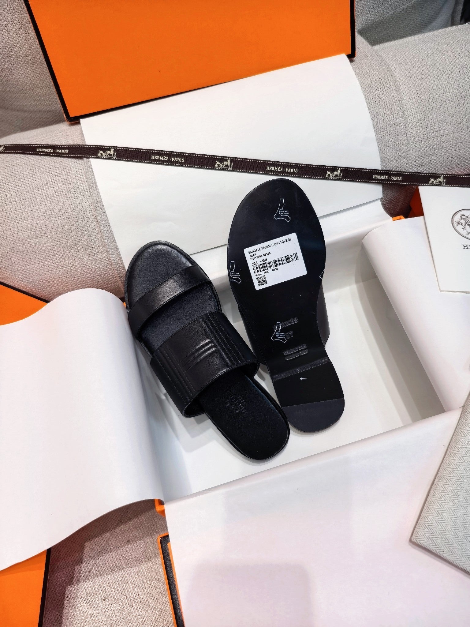 HM Mona Sandals Black Leather 799037