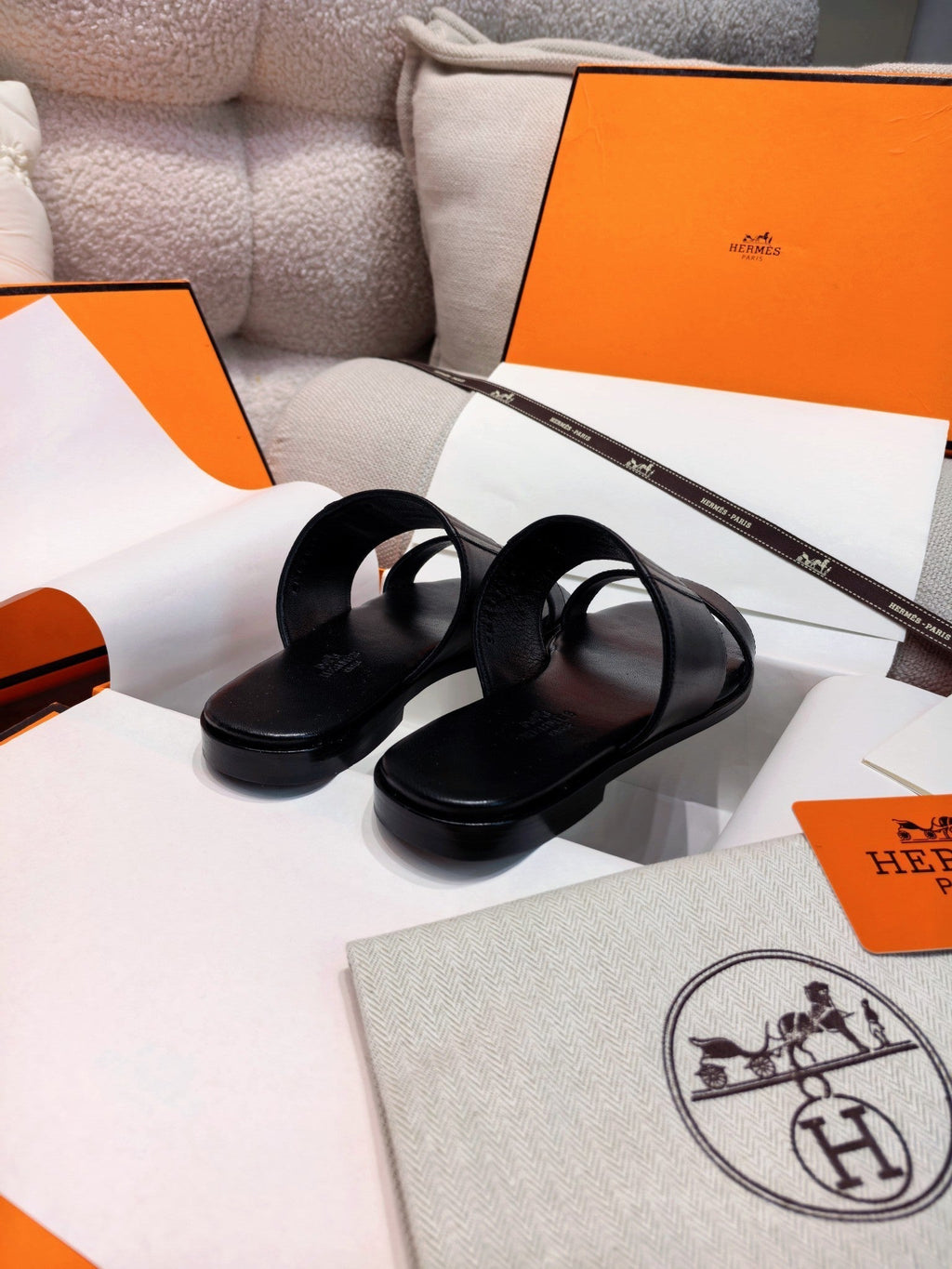 HM Mona Sandals Black Leather 799037