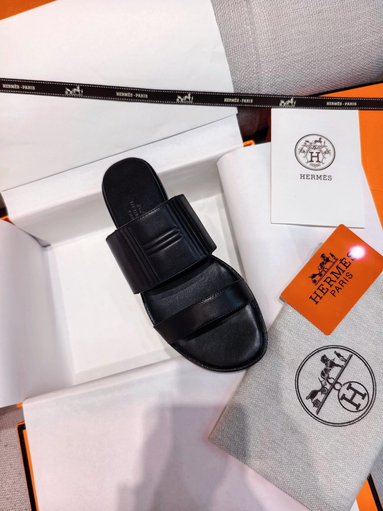 HM Mona Sandals Black Leather 799037
