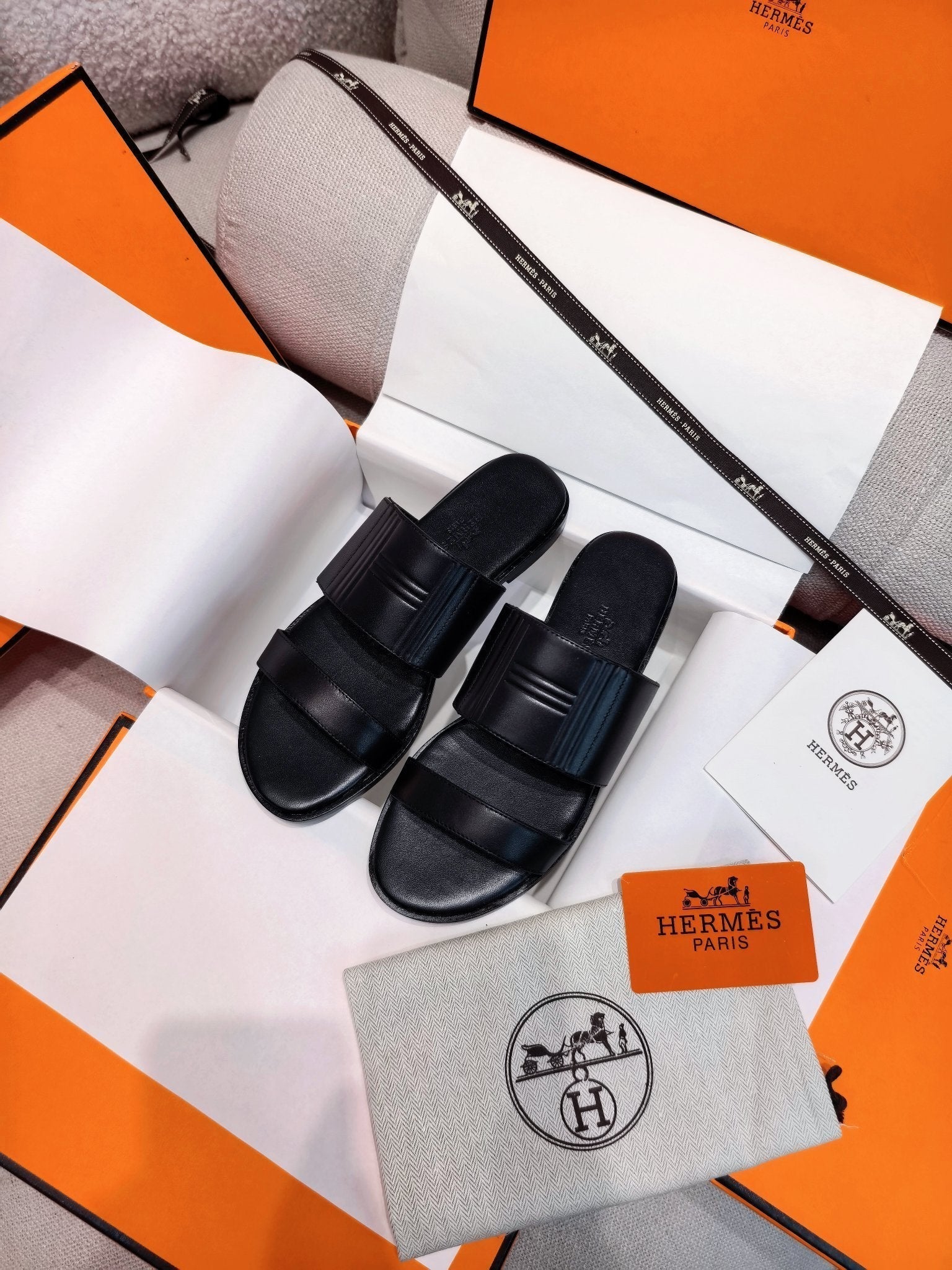 HM Mona Sandals Black Leather 799037