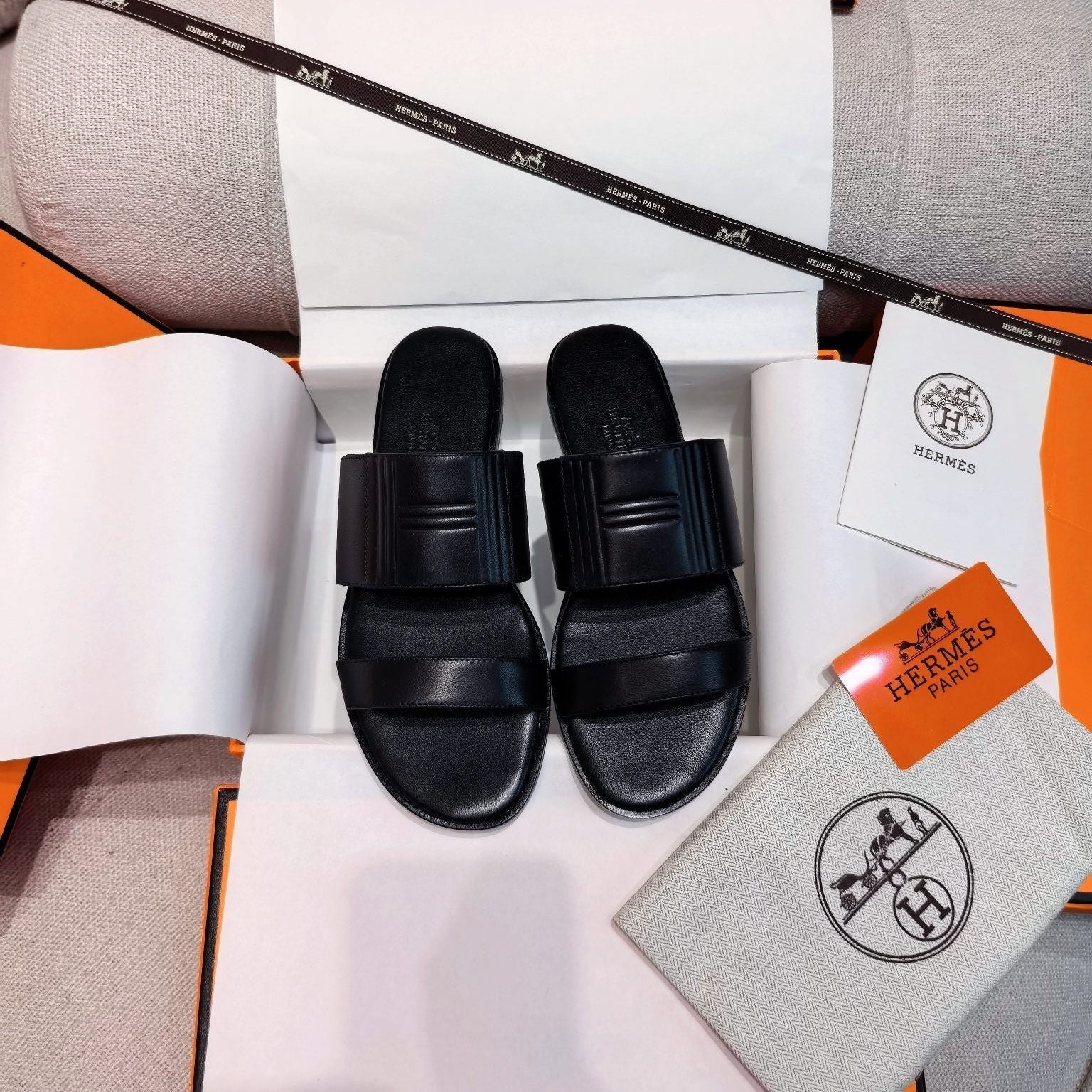 HM Mona Sandals Black Leather 799037