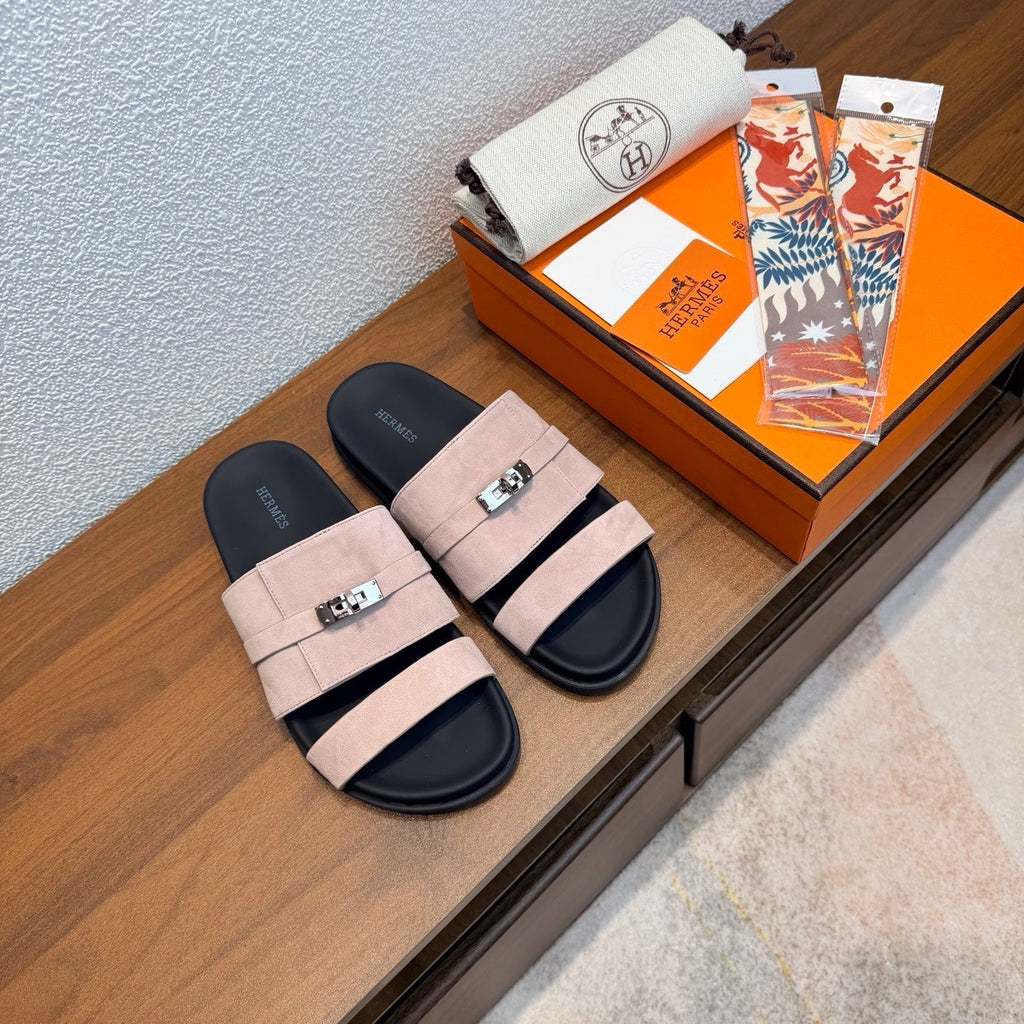 HM Jackson Sandals Light Pink Suede 707157