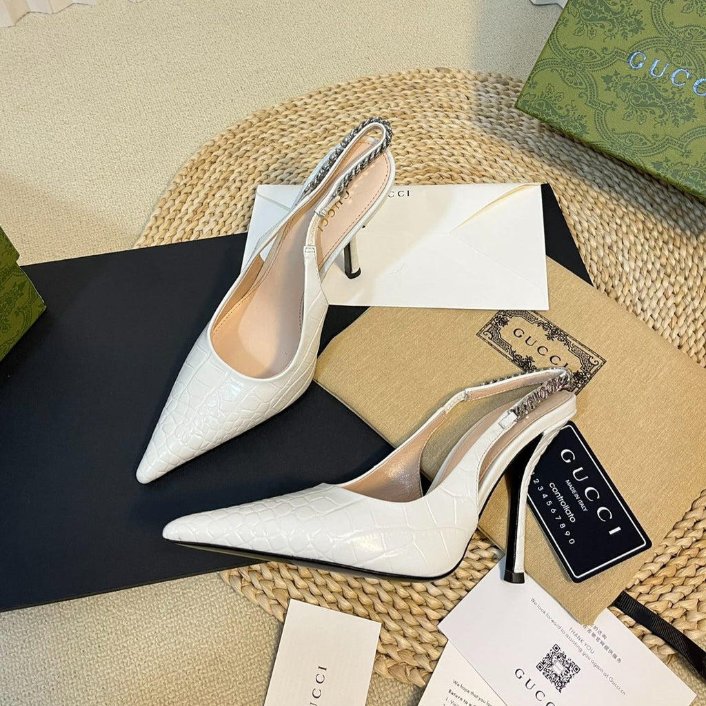 GG Women's High Heels  White