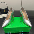 BV Pump 90mm Sliver Calfskin 427646
