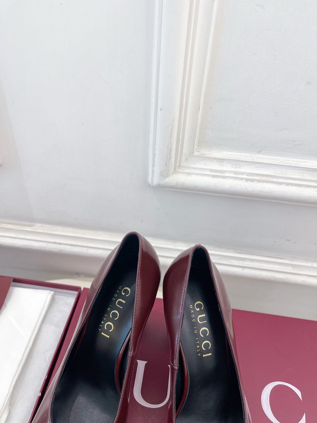GG 26s Signora Pump 10cm Burgudy Leather 640302