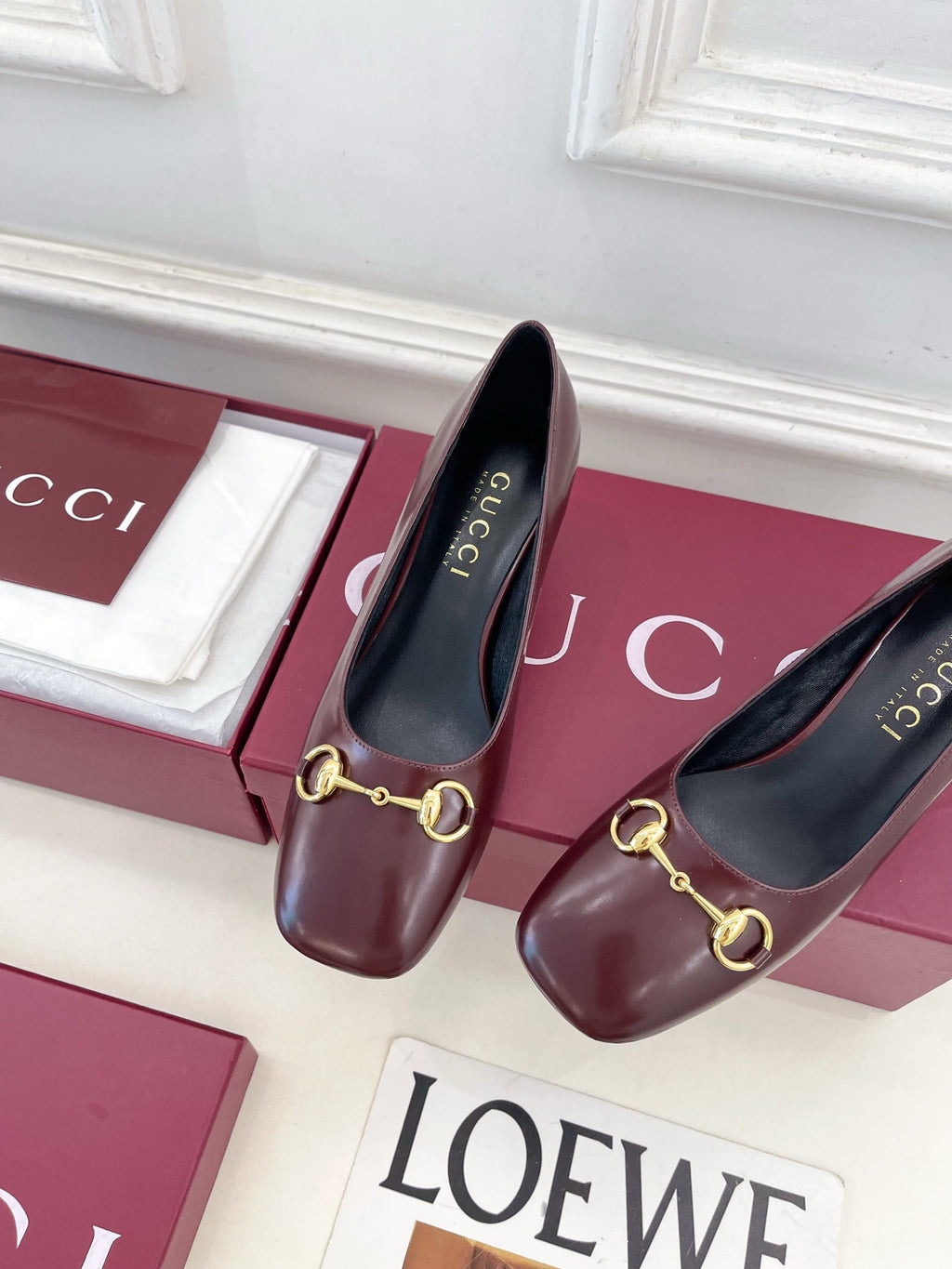 GG 26s Signora Pump 5.5cm Burgundy Leather 640312