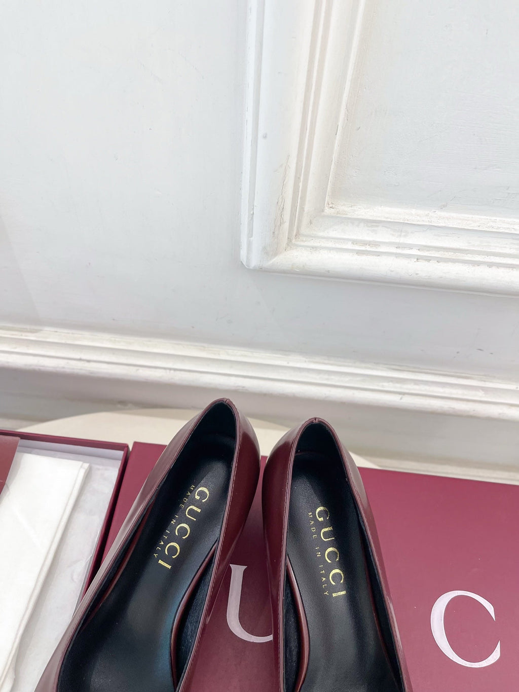 GG 26s Signora Pump 5.5cm Burgundy Leather 640312