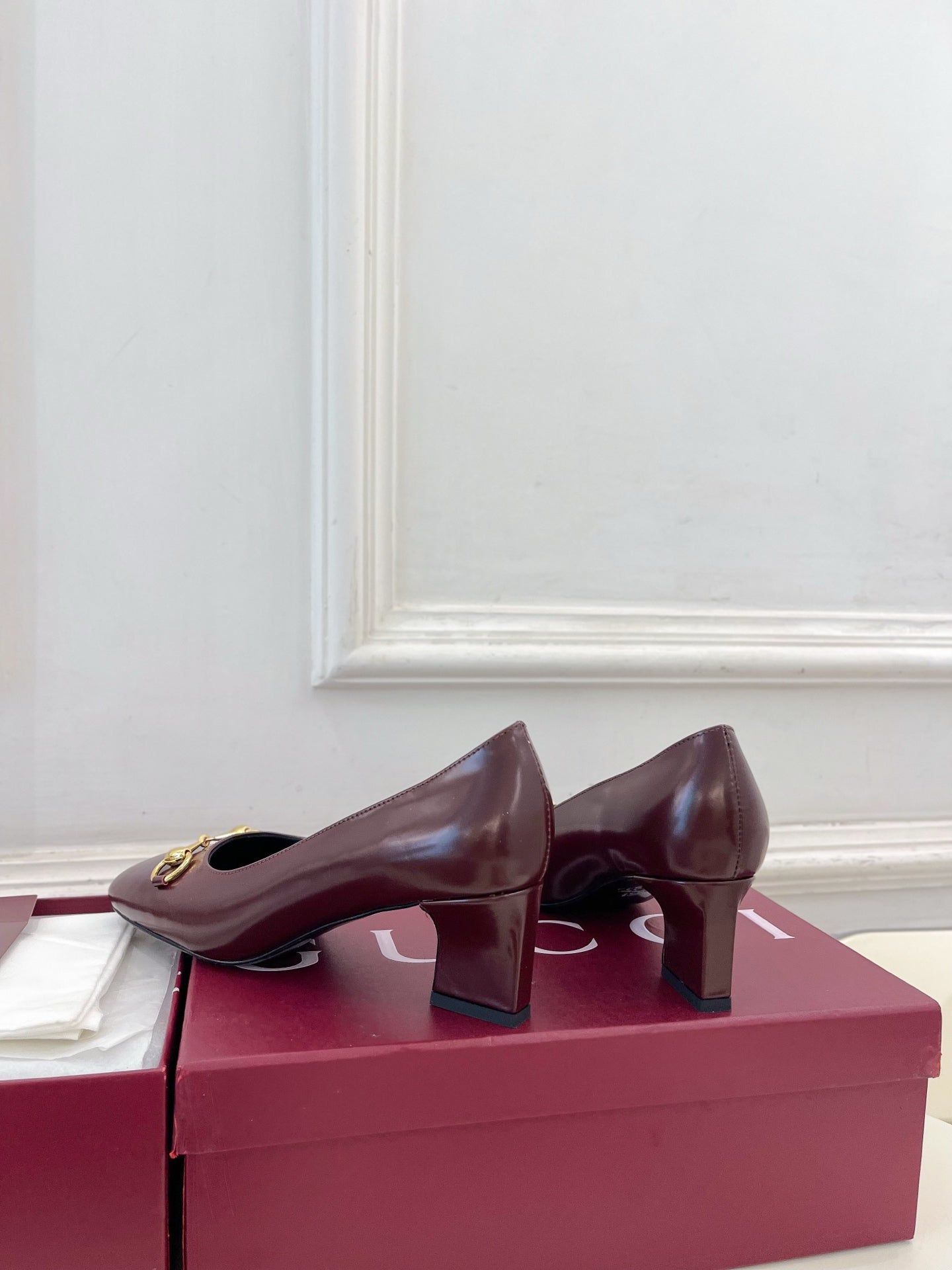 GG 26s Signora Pump 5.5cm Burgundy Leather 640312