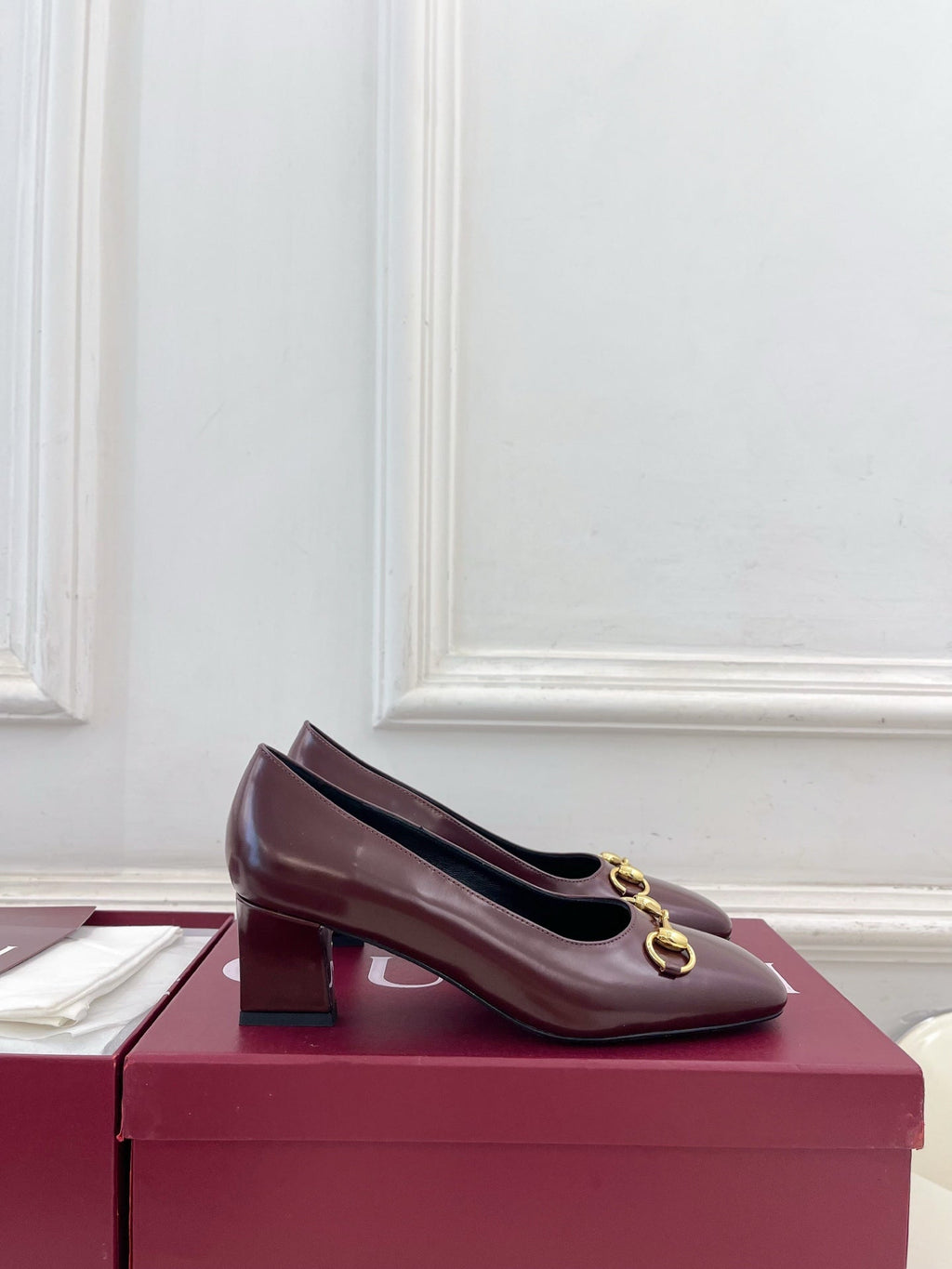 GG 26s Signora Pump 5.5cm Burgundy Leather 640312