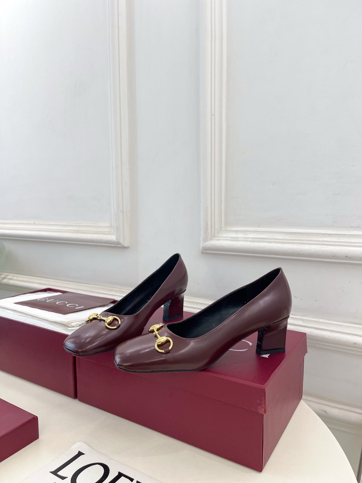 GG 26s Signora Pump 5.5cm Burgundy Leather 640312